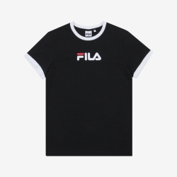 Fila Linear Fit - Naisten Poolopaita - Mustat | FI-55408